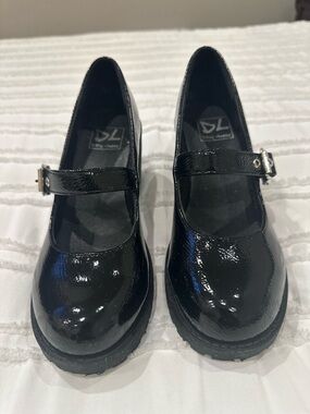 Dirty Laundry Black Patent Mary Jane Shoes with Buckle Strap